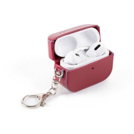 Чехол кожаный Piquadro AC5308B2/R для AirPods Pro бордовый