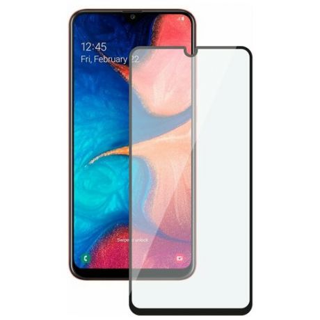 Защитное стекло Deppa 3D Full Glue для Samsung Galaxy A20 (2019), 0.3 мм, черная рамка