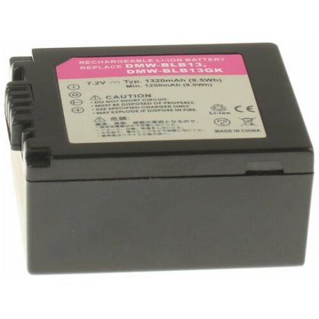 Аккумулятор iBatt iB-U1-F221 1320mAh для Panasonic Lumix DMC-G2, Lumix DMC-G10, Lumix DMC-GF1, Lumix DMC-G1, Lumix DMC-GH1,