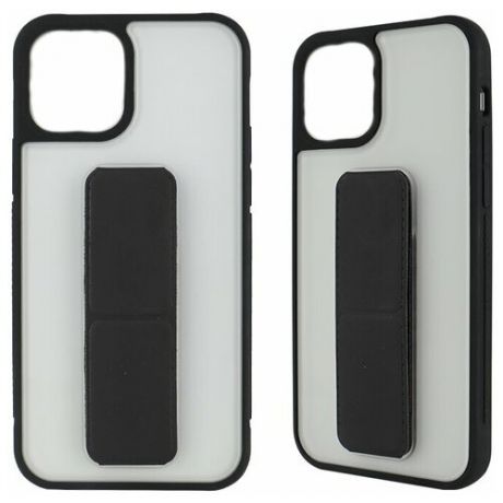 Прозрачный чехол накладка с магнитом и подставкой для Apple iPhone 11 PRO 5.8" / чёрный