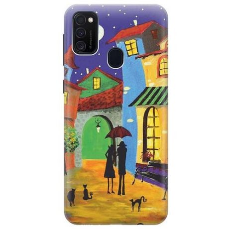 Чехол - накладка ArtColor для Samsung Galaxy M21 / M30s с принтом "Разноцветный город"