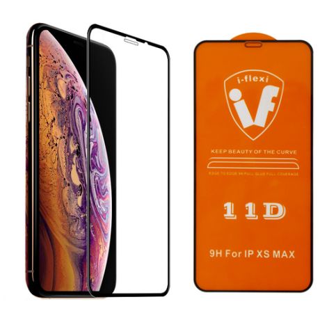 YG Защитное стекло 11D i-Flexi для iPhone XS Max (Черный)