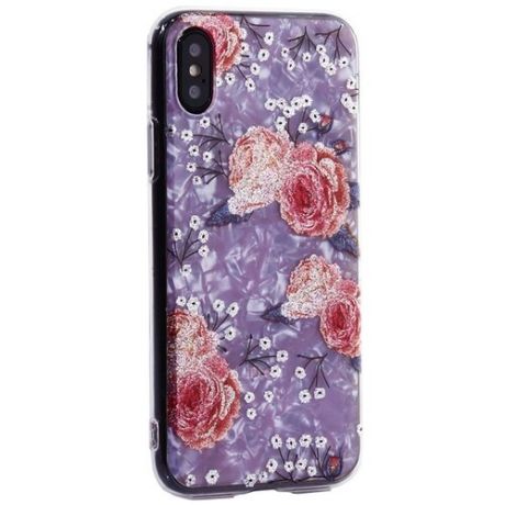 Чехол-накладка пластиковый MItrifON для iPhone XS/ X (5.8") с силиконовыми бортами Розовый вид №3