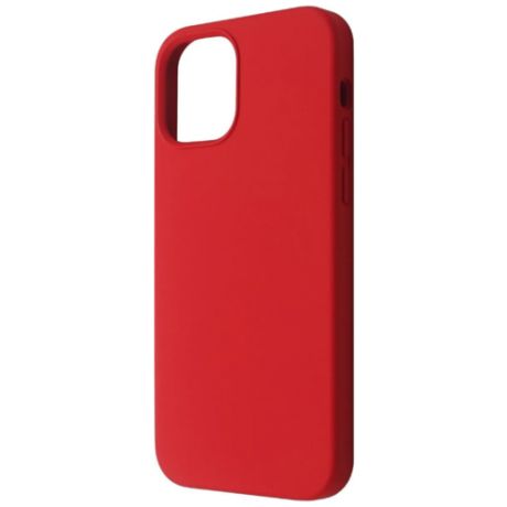 Силиконовый чехол красный для телефона Apple iPhone 13 с доп. защитой для камеры / бортик для защиты камеры / новинка / айфон 13