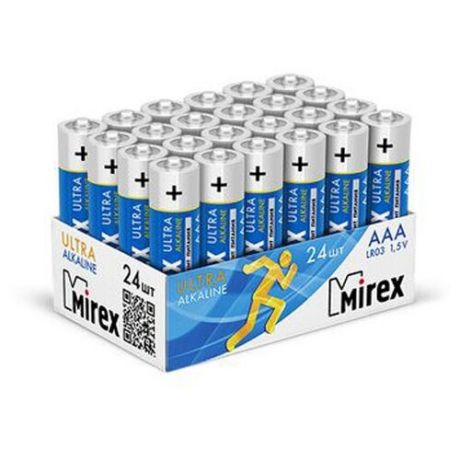 Батарея щелочная Mirex LR03 / AAA 1,5V 24 шт (24/960), showbox