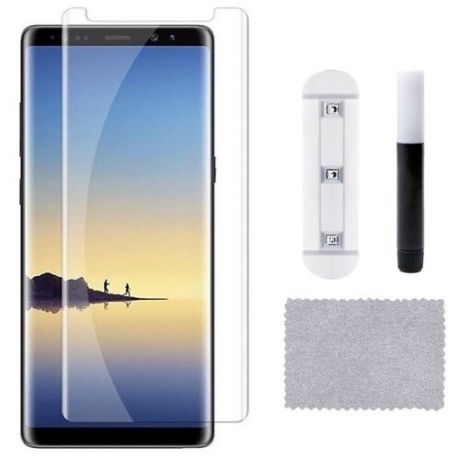 Защитное стекло для (Samsung Galaxy Note 9 UV) Закаленное/ Противоударное / Полноэкранное, Full Glue (Прозрачное)