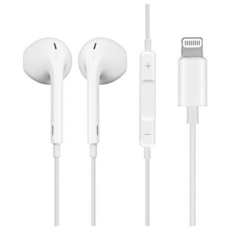 Наушники Проводные EarPods (Lightning) для Айфон 7, 8, X, 11/ Без подключения Bluetooth / только для музыки