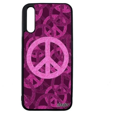 Противоударный чехол для телефона // Huawei Y8P // "Peace and Love" Стиль Стрит-арт, Utaupia, цветной