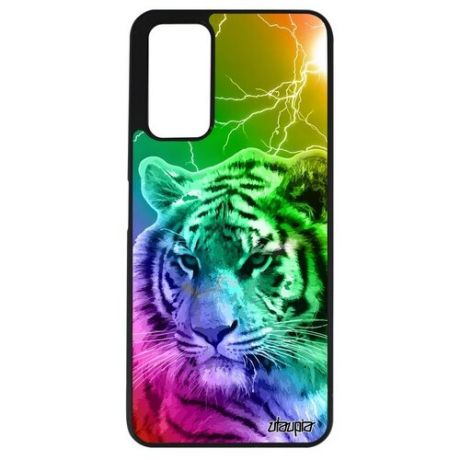 Простой чехол для смартфона // Honor 10X Lite // "Царь тигр" Стиль Хищник, Utaupia, оранжевый