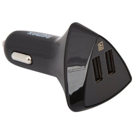 Автомобильное зарядное устройство REMAX с 2 USB выходами Alien Series Car Charger RCC208 ток зарядки 3,4А с дисплеем (черное)