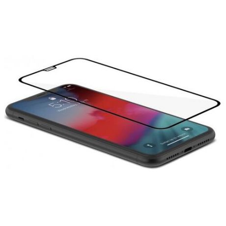 Защитное стекло Moshi IonGlass для iPhone XR с чёрной рамкой