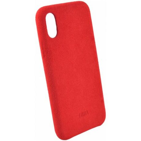 Чехол-накладка для iPhone X/XS Toria Alcantara Hard, красный/Lobster (TD1156)