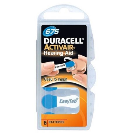 Батарейки Duracell ActiveAir Nugget Box ZA675 DA675/6BL