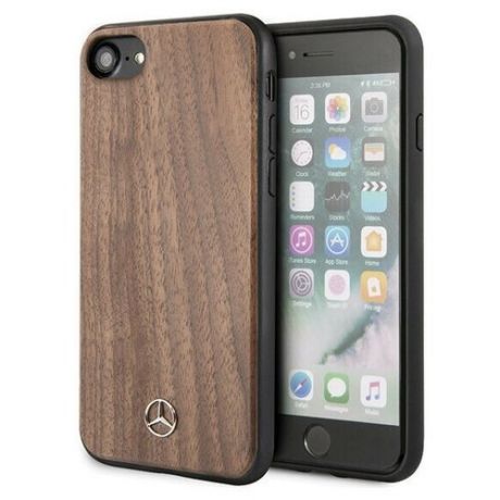 Чехол-накладка для iPhone 7/8/SE (2020) Mercedes Wood Hard Walnut, коричневый (MEHCI8VWOLB)