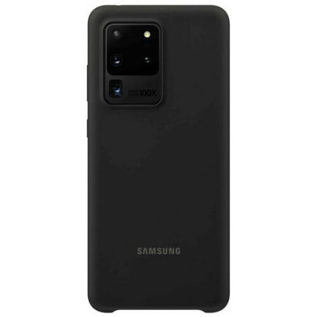 Чехол-накладка No name Silicone Cover для смартфона Samsung Galaxy S20 Ultra , Силикон, Black, Черный, 0L-00048547