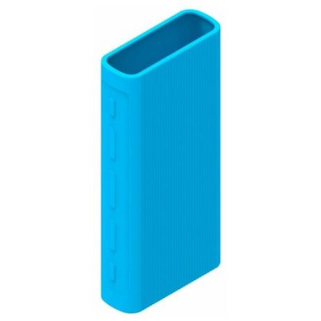 Силиконовый чехол для внешнего аккумулятора Xiaomi Mi Power Bank 3 20000 мА*ч (PLM07ZM / PB2050ZM / PLM18ZM), синий