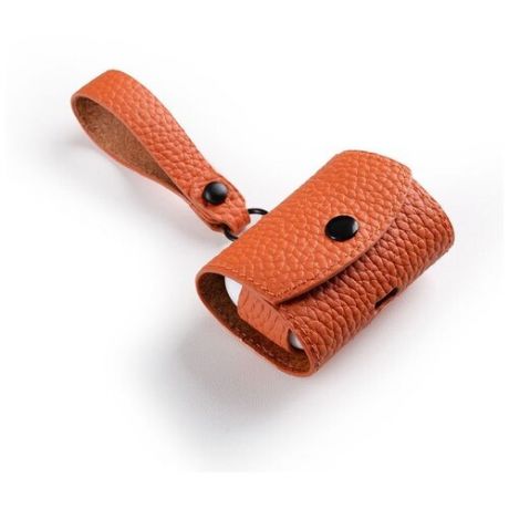 Кожаный чехол Melkco Origin Series для наушников Apple AirPods Pro, оранжевый