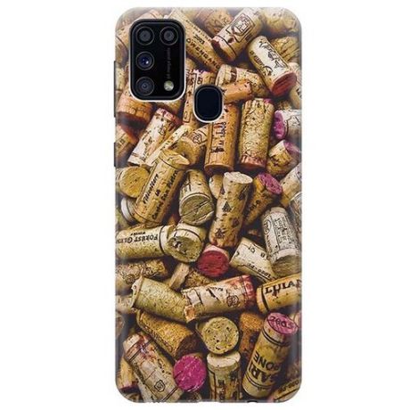 Чехол - накладка ArtColor для Samsung Galaxy M31 с принтом "Россыпь винных пробок"