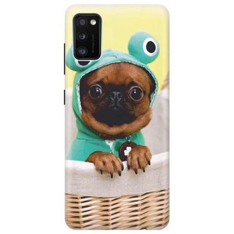 Чехол - накладка ArtColor для Samsung Galaxy A41 с принтом "Собака в смешной шапке"