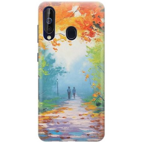 RE:PA Накладка Transparent для Samsung Galaxy A60 / M40 с принтом "Яркая осень"