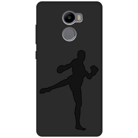 Матовый чехол Volleyball для Xiaomi Redmi 4 / Сяоми Редми 4 с эффектом блика черный