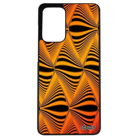 Защитный чехол на смартфон // Galaxy A72 // "Иллюзия волны" Кружение Стиль, Utaupia, оранжевый