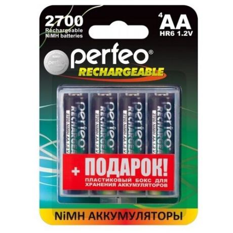 Аккумулятор AA - Perfeo AA4BL+Box 2700mAh (4 штуки)