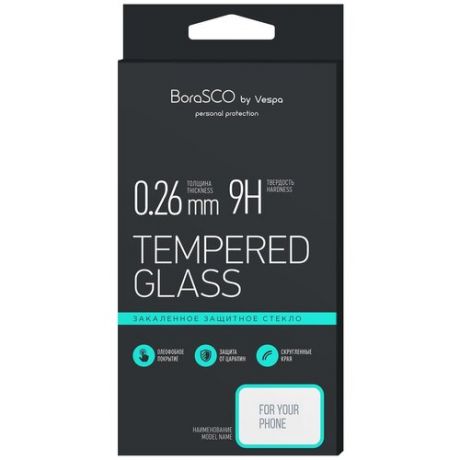 BoraSCO Защитное стекло 3D BoraSCO 19775 для iPhone 6 iPhone 6S черная рамка