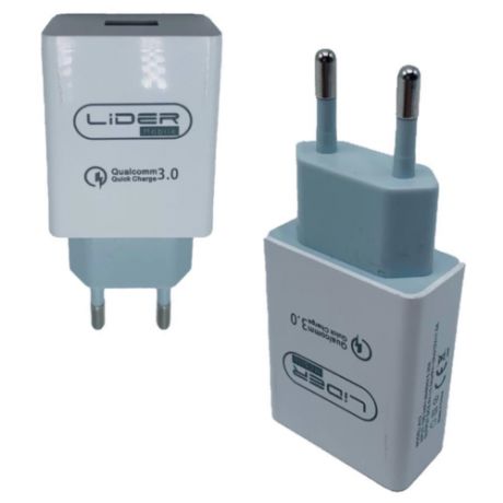 Сетевое зарядное устройство 1 USB / Адаптер 3A / Быстрая зарядка QC 3.0