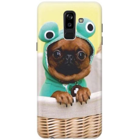 RE:PAЧехол - накладка ArtColor для Samsung Galaxy J8 (2018) с принтом "Собака в смешной шапке"