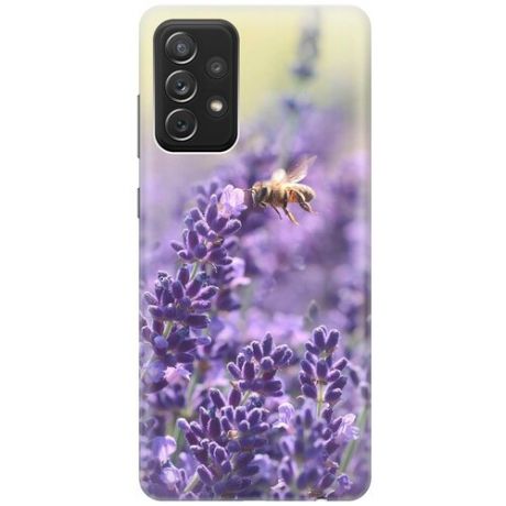 RE:PA Накладка Transparent для Samsung Galaxy A72 с принтом "Пчела и цветок"