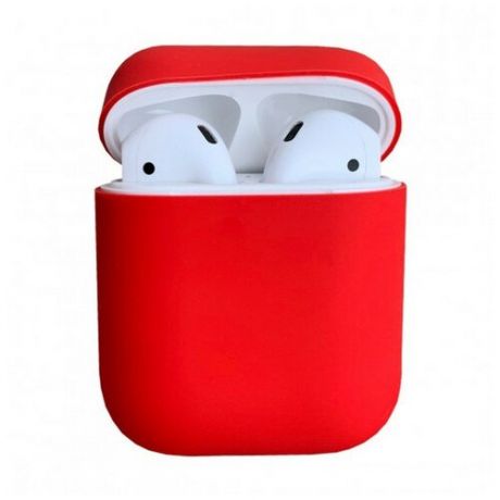 Силиконовый чехол тонкий для Apple AirPods 2 красный