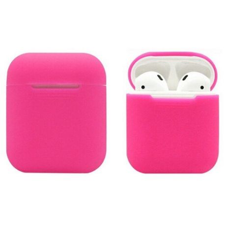 Силиконовый чехол тонкий для Apple AirPods 2 розовый