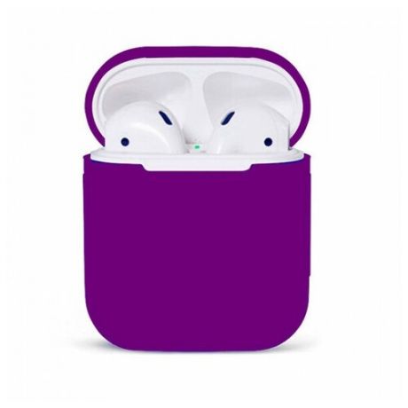 Силиконовый чехол для Airpods, фиолетовый