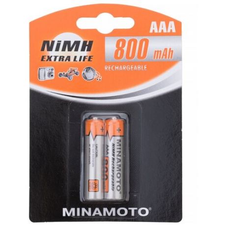 Аккумулятор MINAMOTO AAA, 1.2 В, 800 мАч, NiMH BL2
