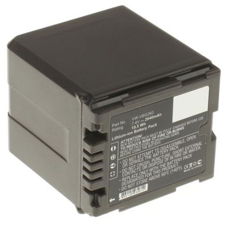 Аккумуляторная батарея iBatt 2640mAh для Panasonic PV-GS500, AG-HMC43MC
