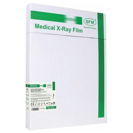 Рентгеновская пленка зеленочувствительная, SFM X-Ray GF, комплект 100 л 30х40 см, 629105
