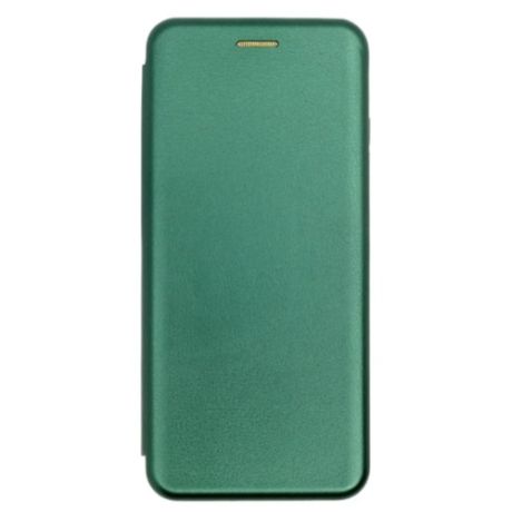 Чехол - книжка кожа изумрудный / зеленый для Xiaomi Redmi Note 10 4G трансформируется в подставку , магнитный замок , карман для карт / сяоми редми нот 10 / чехол книга