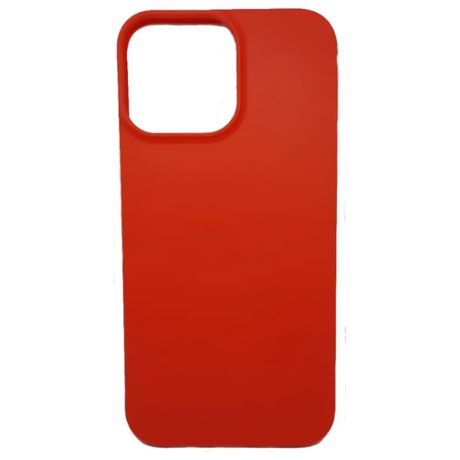 Силиконовый чехол для Apple Iphone 13 красный, с защитой камеры / Айфон 13