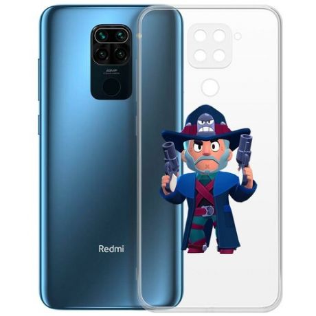 Чехол-накладка Clear Case Brawl Stars-Стрелок Кольт для Xiaomi Redmi Note 9