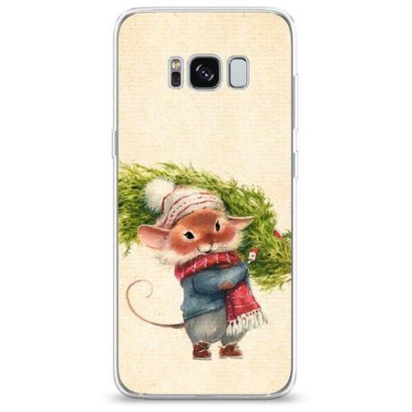 Силиконовый чехол "Рождественская мышка" на Samsung Galaxy S8 / Самсунг Галакси С8
