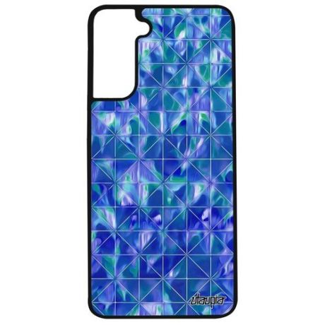 Модный чехол для смартфона // Samsung Galaxy S21 // "Плиточный мотив" Орнамент Треугольник, Utaupia, цветной