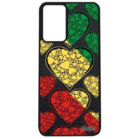 Стильный чехол на мобильный // Samsung Galaxy A32 // "Флаг Гвинеи с сердцем" Любовь Страна, Utaupia, цветной