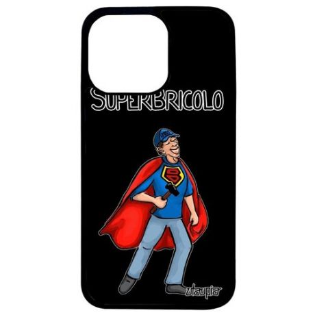 Противоударный чехол для смартфона // Apple iPhone 13 Pro // "Супермастер" Супергерой Специалист, Utaupia, черный