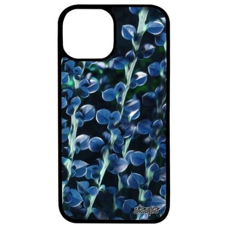Противоударный чехол на смартфон // iPhone 13 Pro Max // "Ветви" Весна Верба, Utaupia, голубой