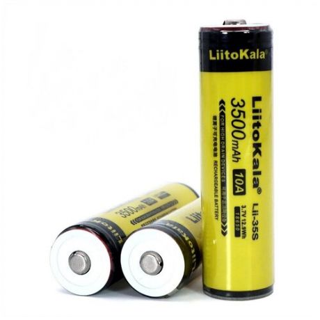 Аккумулятор LiitoKala Lii-35S 3500mAh c платой защиты от перезаряда и полного разряда. ЛОТ из 5 штук для фонарей до 13W
