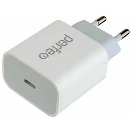 Зарядное устройство Perfeo USB Type-C White I4641