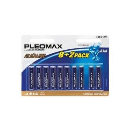 Samsung Pleomax Батарейки Samsung Pleomax AAA 10 шт LR03-8+2BL