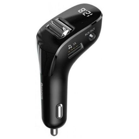 Автомобильное зарядное устройство Baseus Streamer F40 AUX Wireless MP3 Car Charger (CCF40-01) с FM-трансмиттером, MP3, Bluetooth 5.0, дисплеем