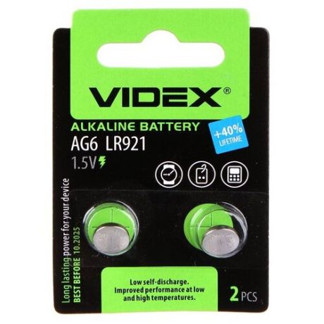 Батарейка LR921 - Videx AG6 2BL (2 штуки)